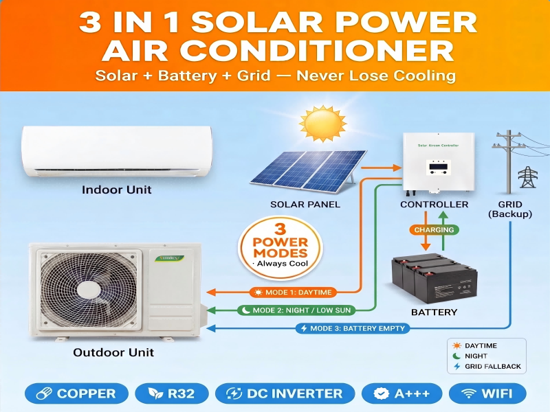 3 in 1 Solar AC